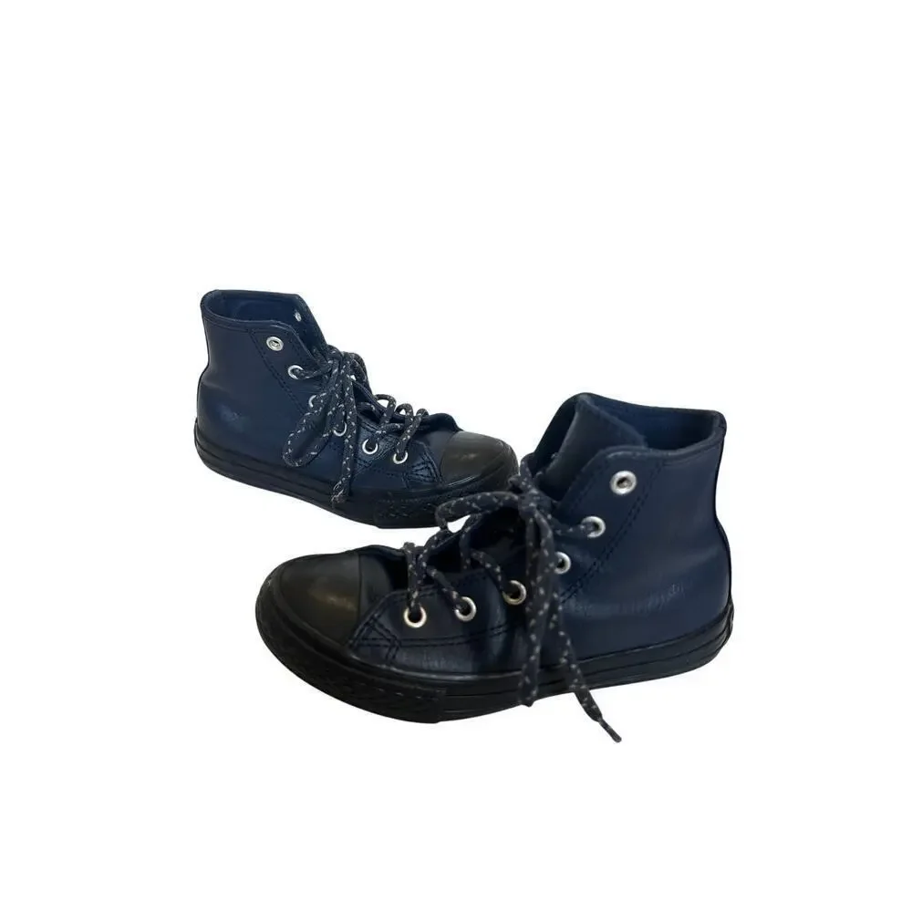 Converse Blue Black KID Youth Size 7 Chuck Taylor Hi-Top Sneaker Skater School